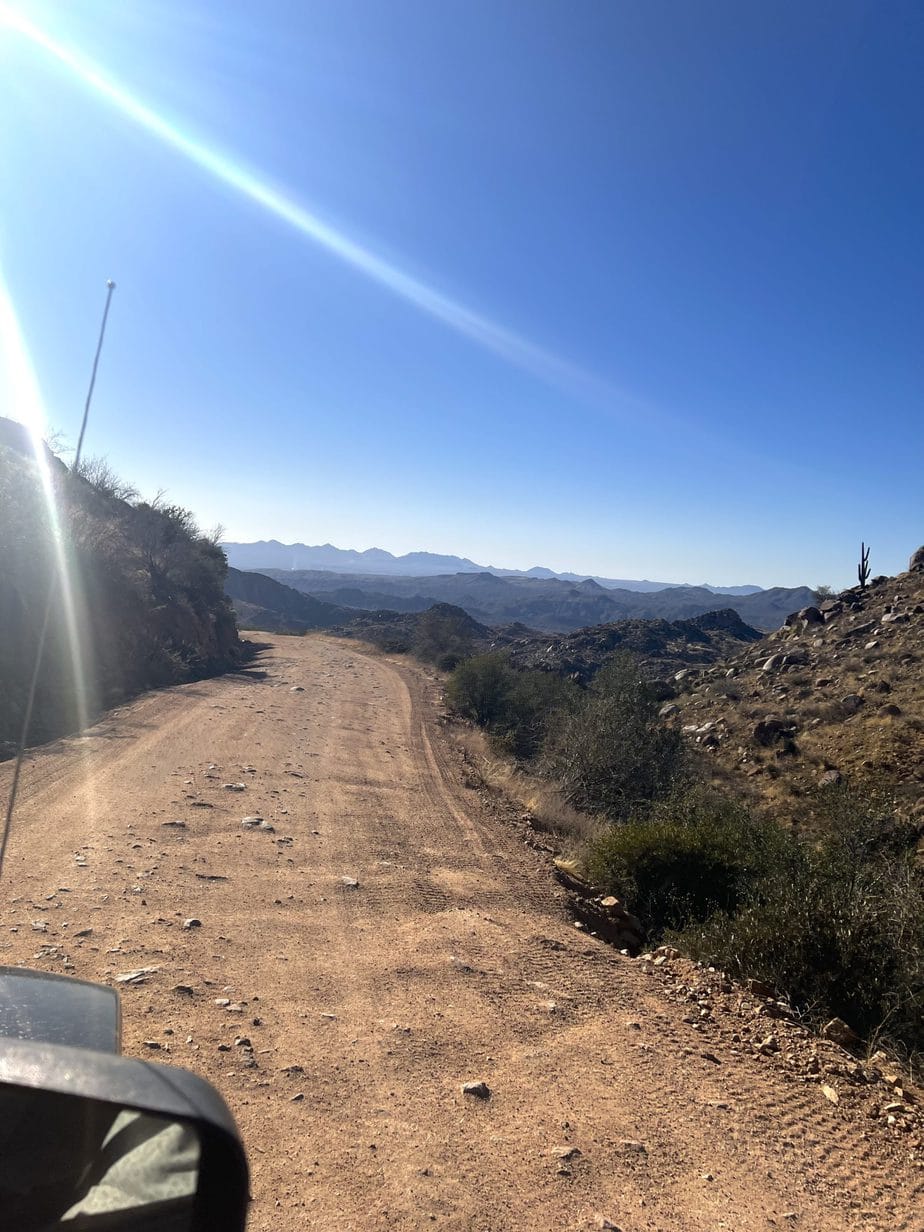 Jeep Driving on Dirt Road