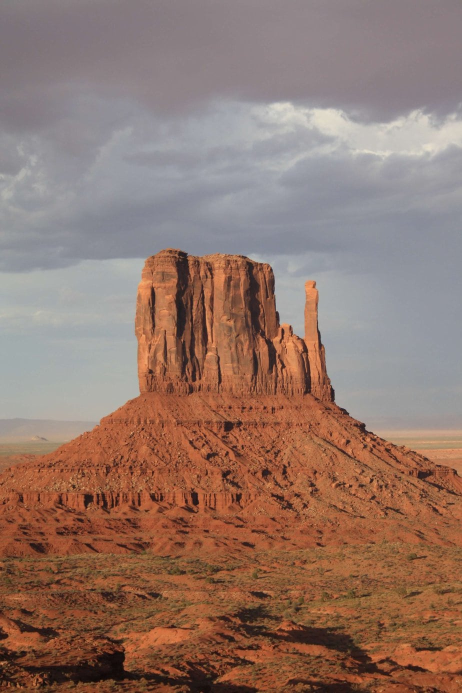 Large Rock Structure on a Blue Cloudy Day