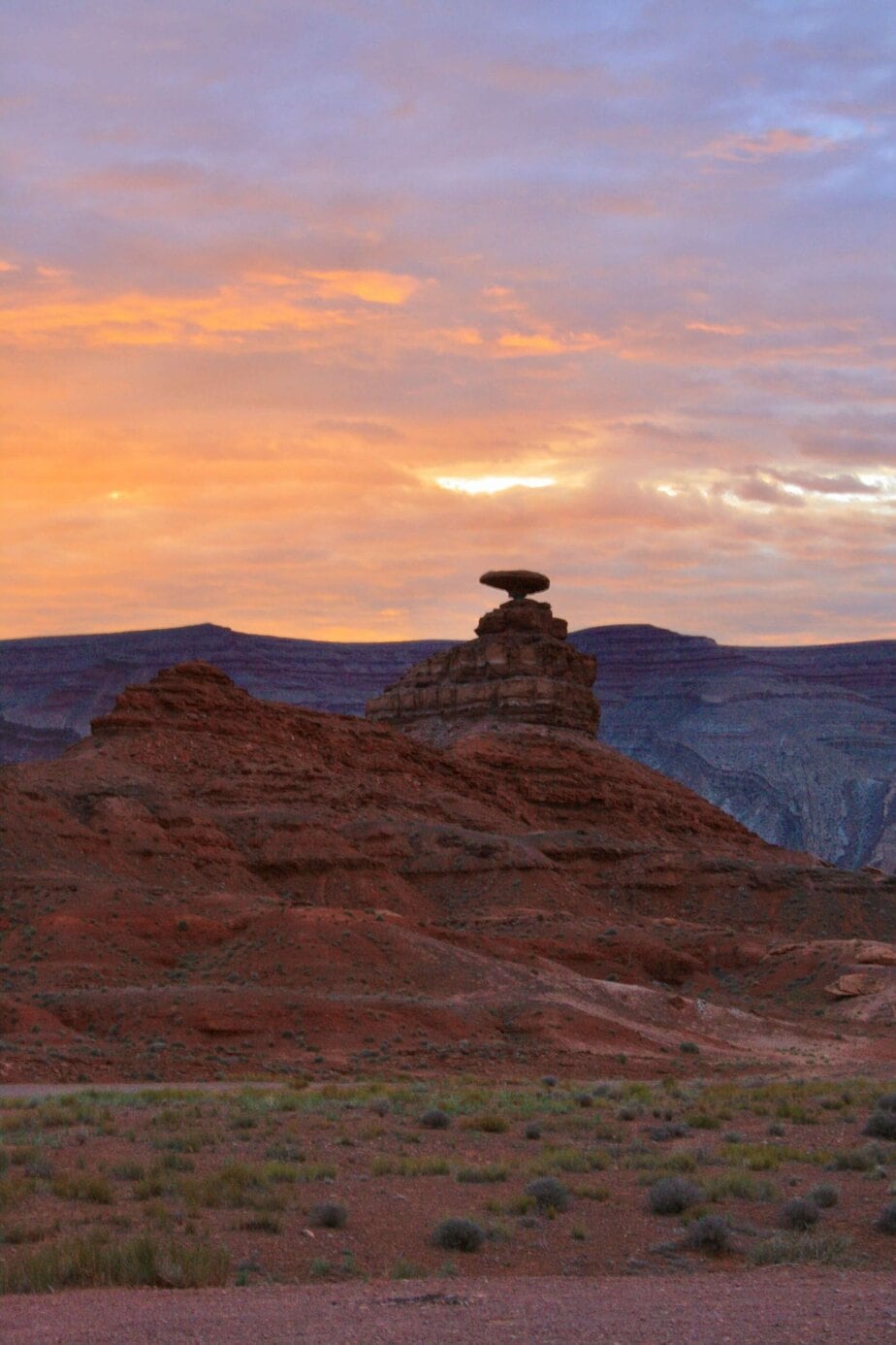 Red Rock Structure at Sunrise