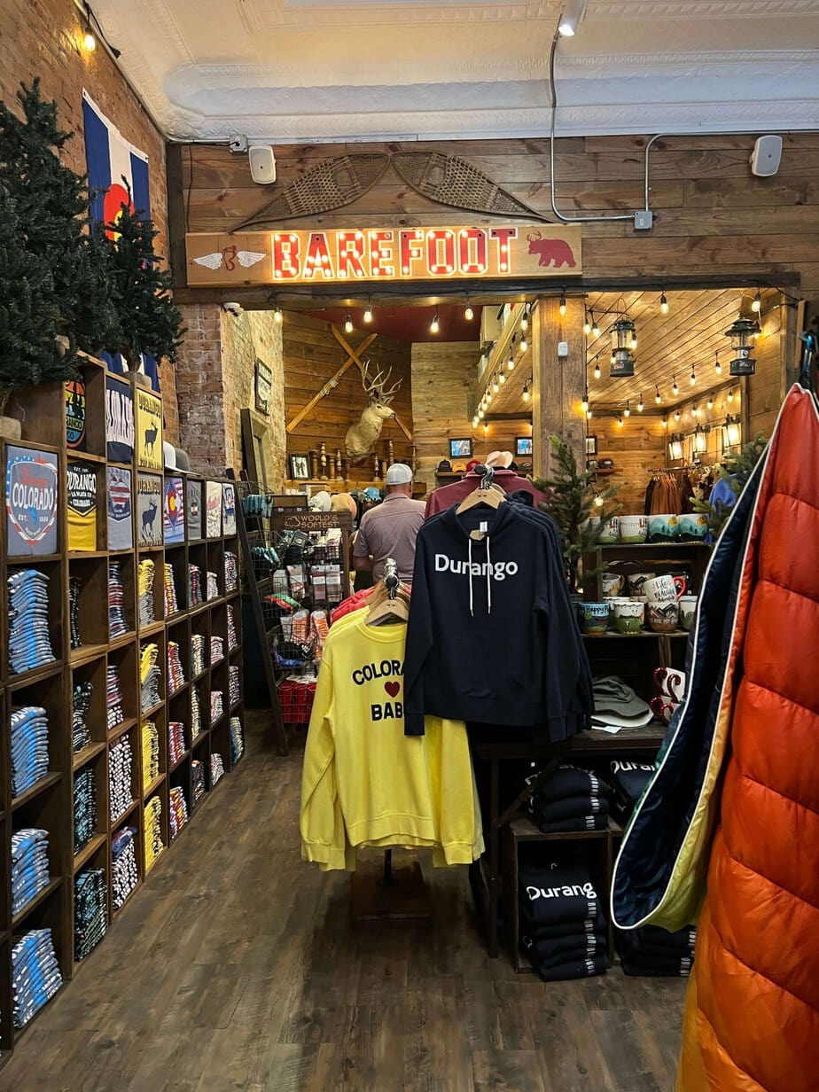 T-Shirts and Sweatshirts in a Store with Lighting