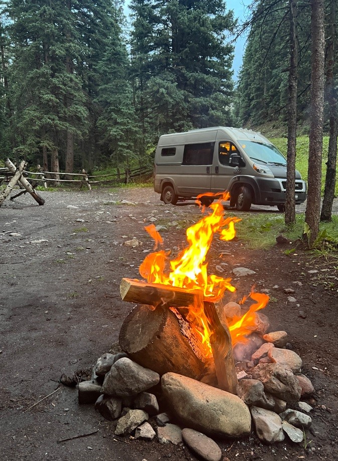 Van Near the Fire
