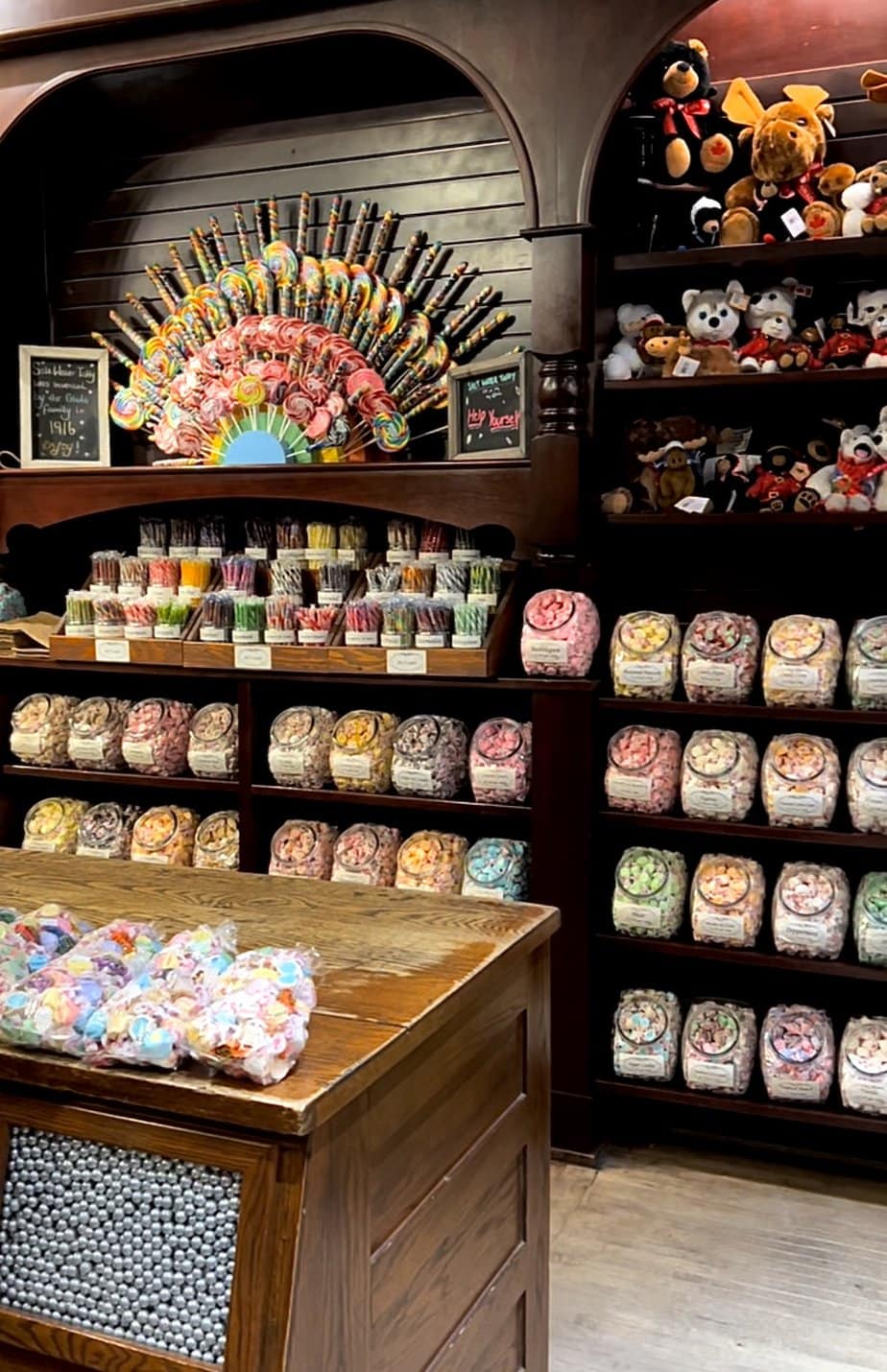 Store with Shelves of Candy in Jars