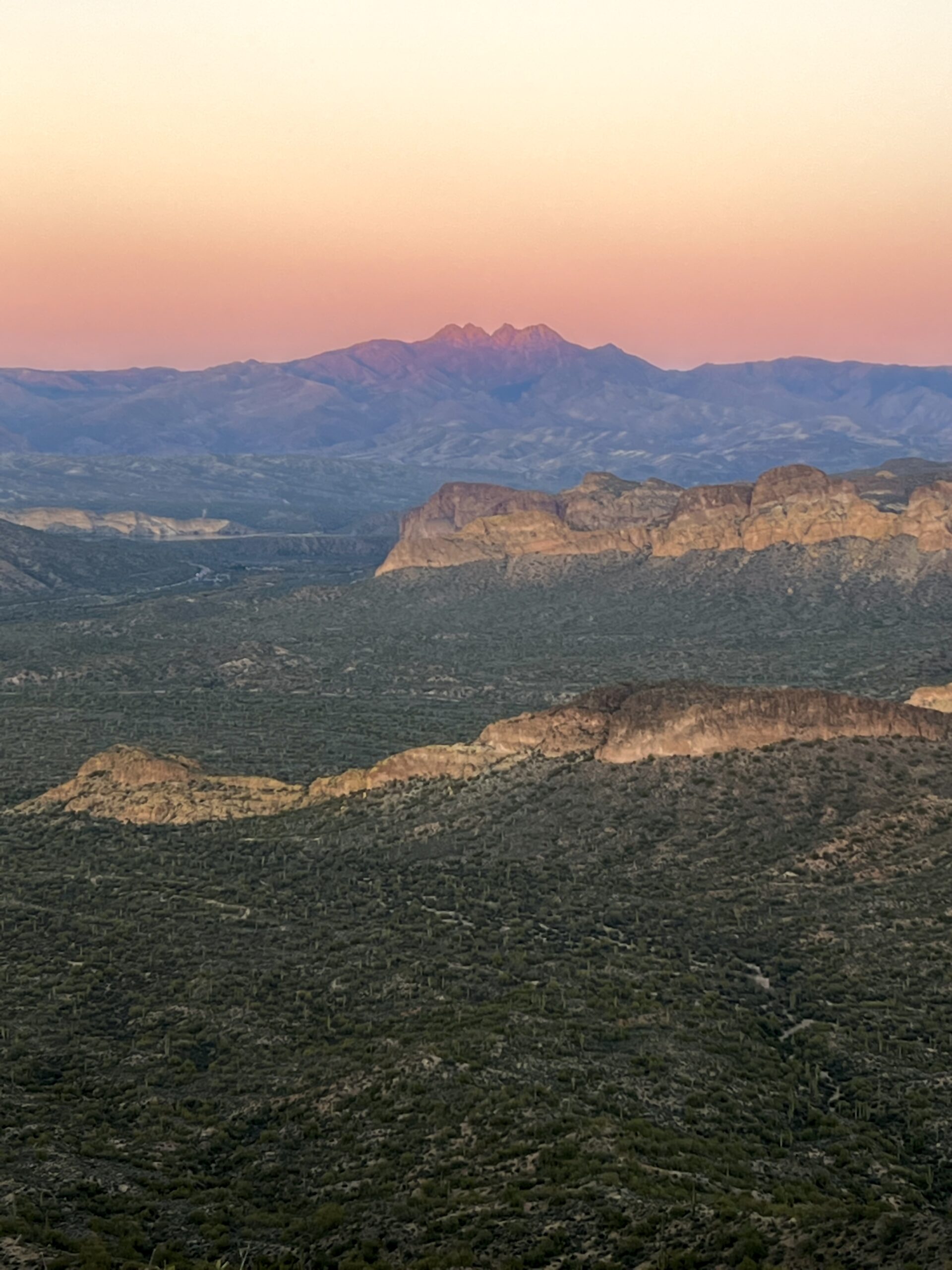 Four Peaks Mountain at Sunset