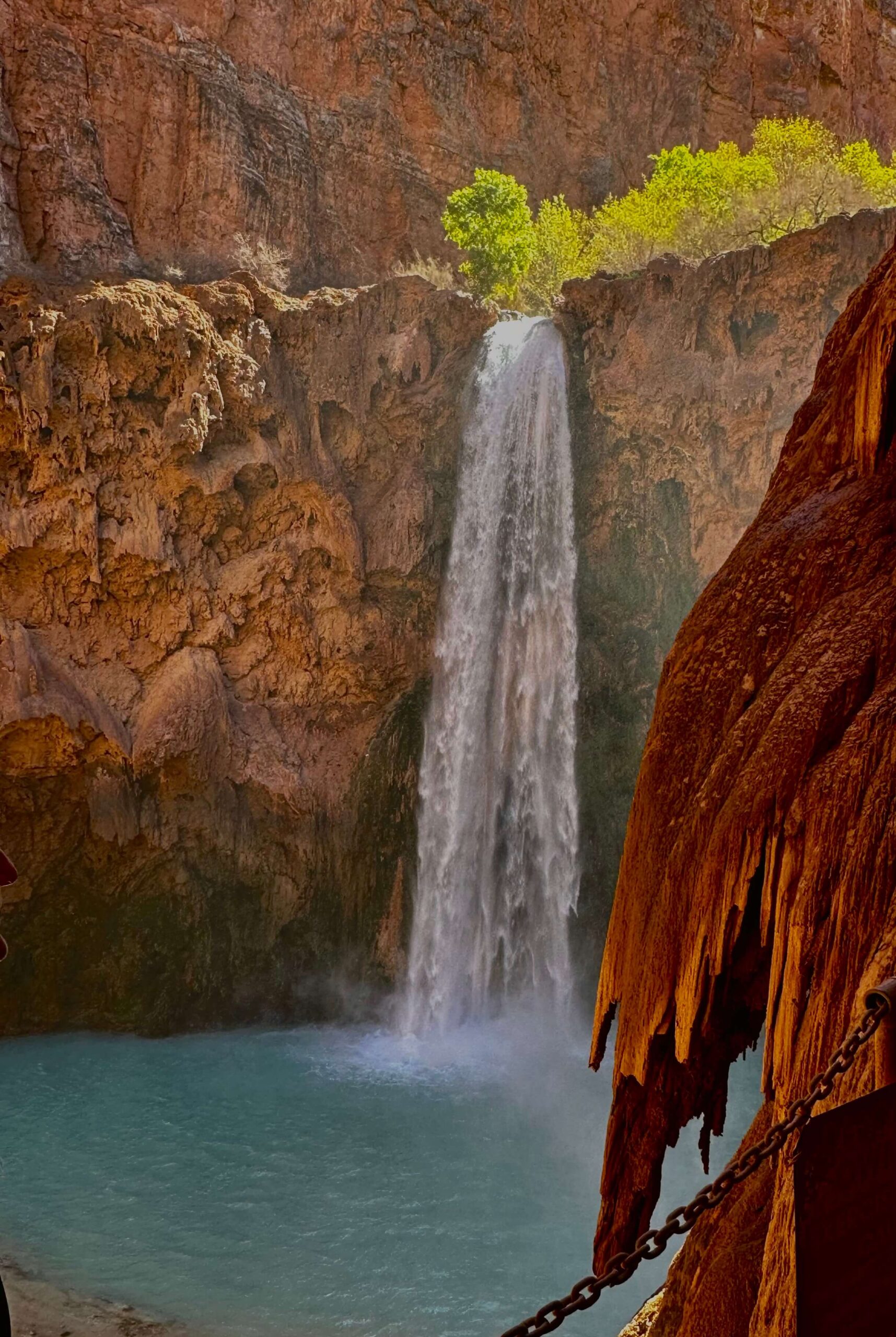 View of Mooney Falls from the First Cave