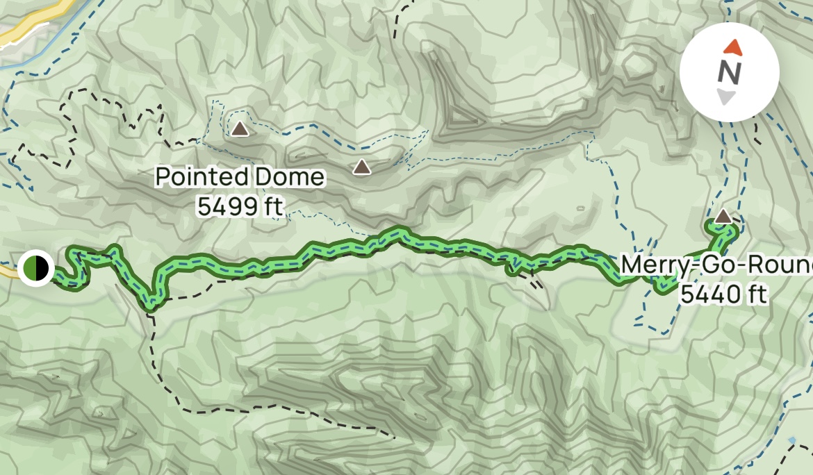 topo map of a trail in sedona 