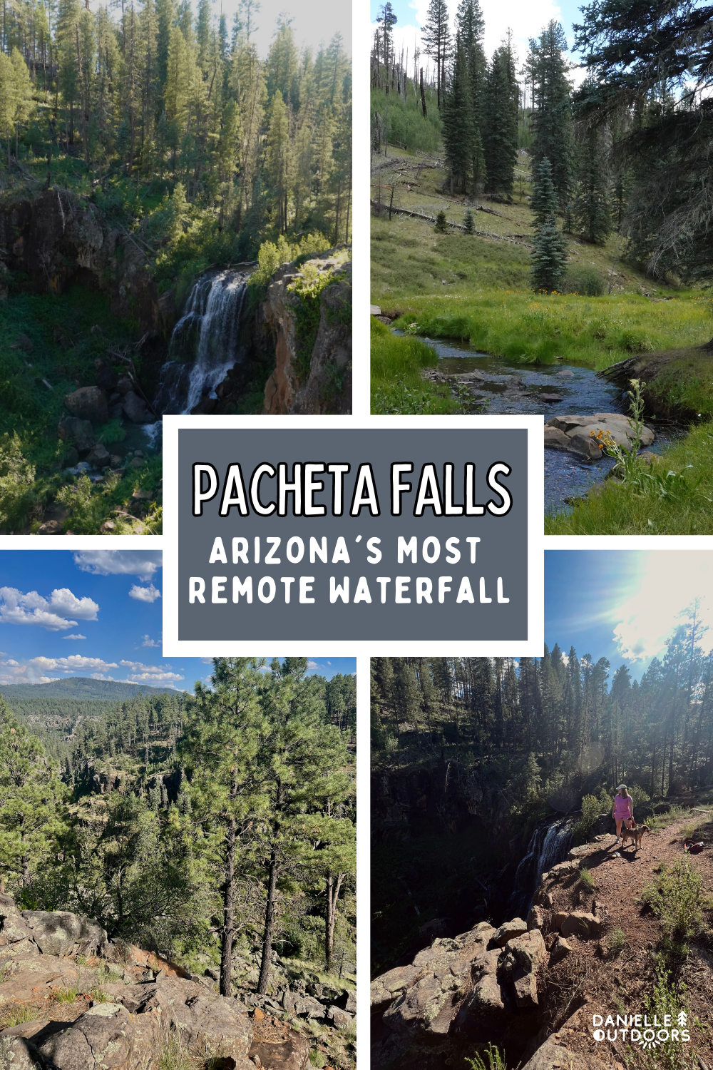 pinterest pin of waterfall in arizona