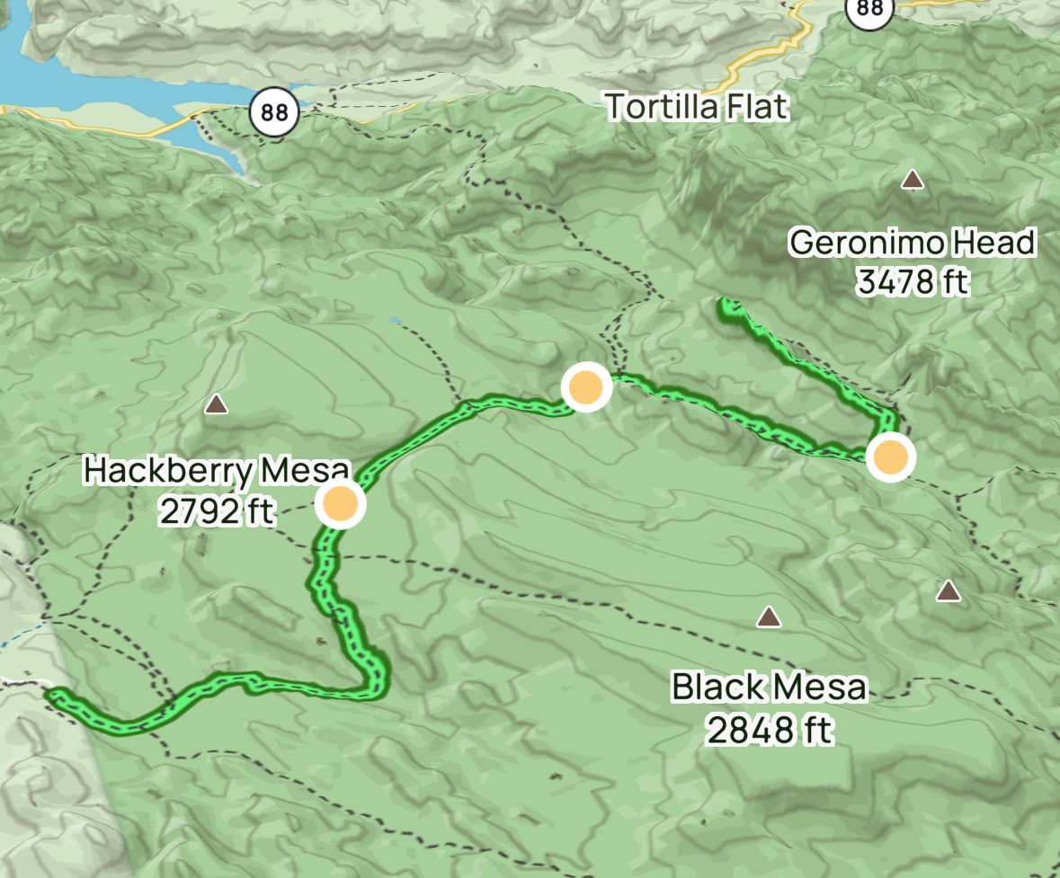 topo 3D map of battleship mountain