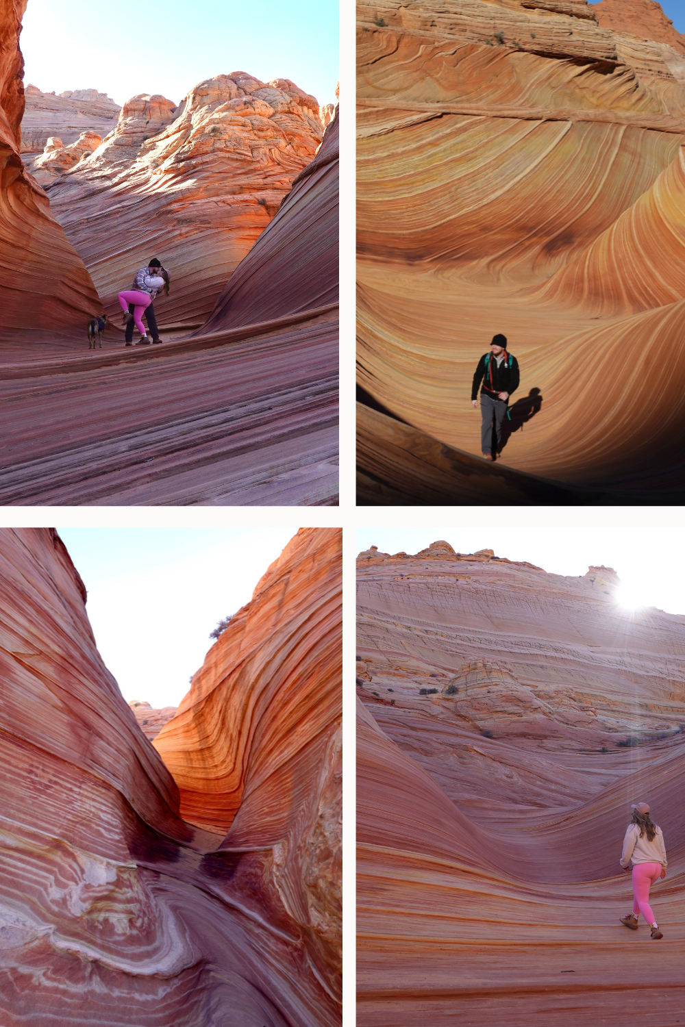 multiple photos of the wave in arizona and utah
