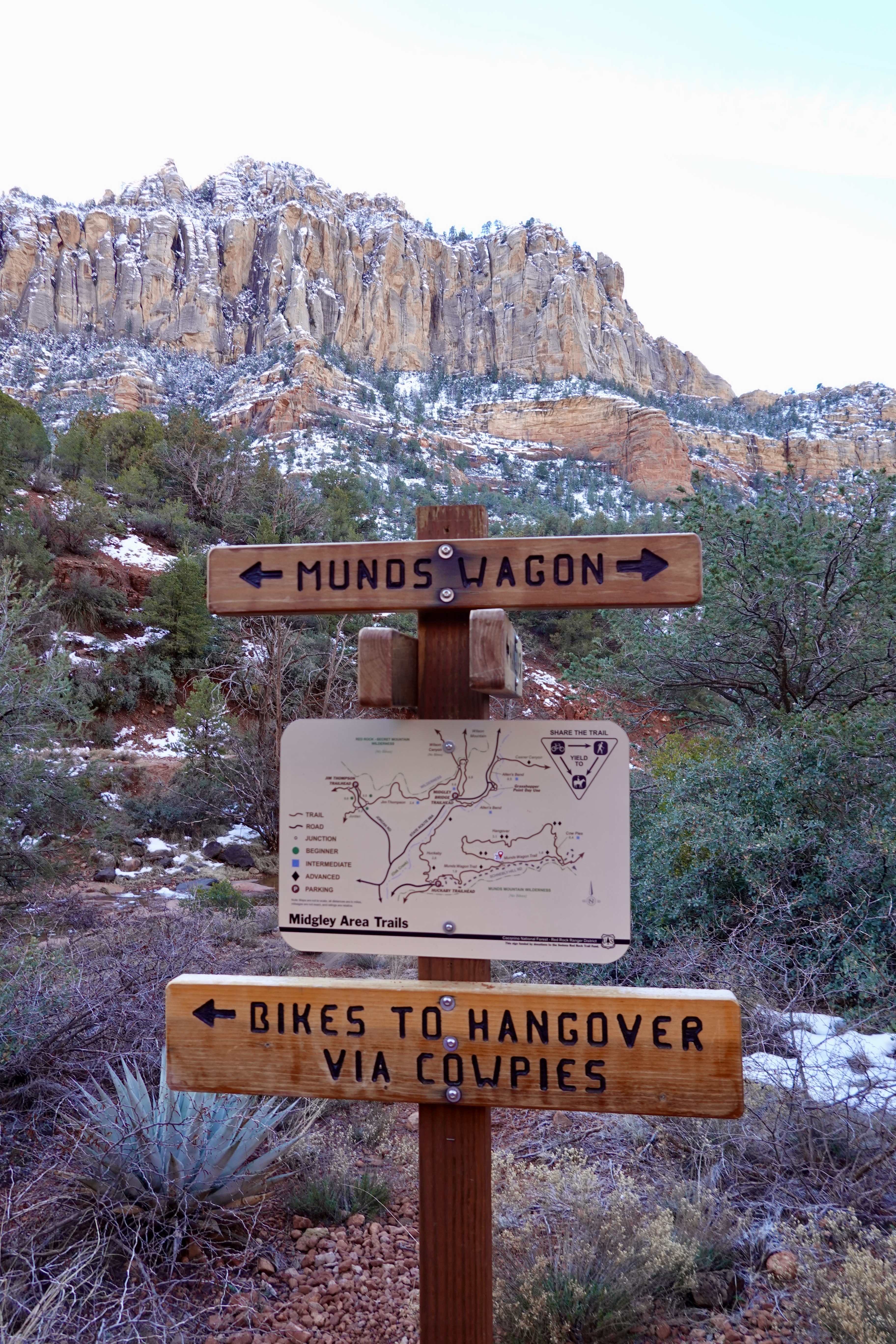 Trail sign in sedona arizona