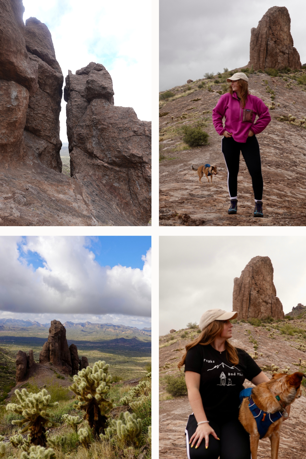 slot rock on the canyon of the waterfalls trail i the superstition mountains