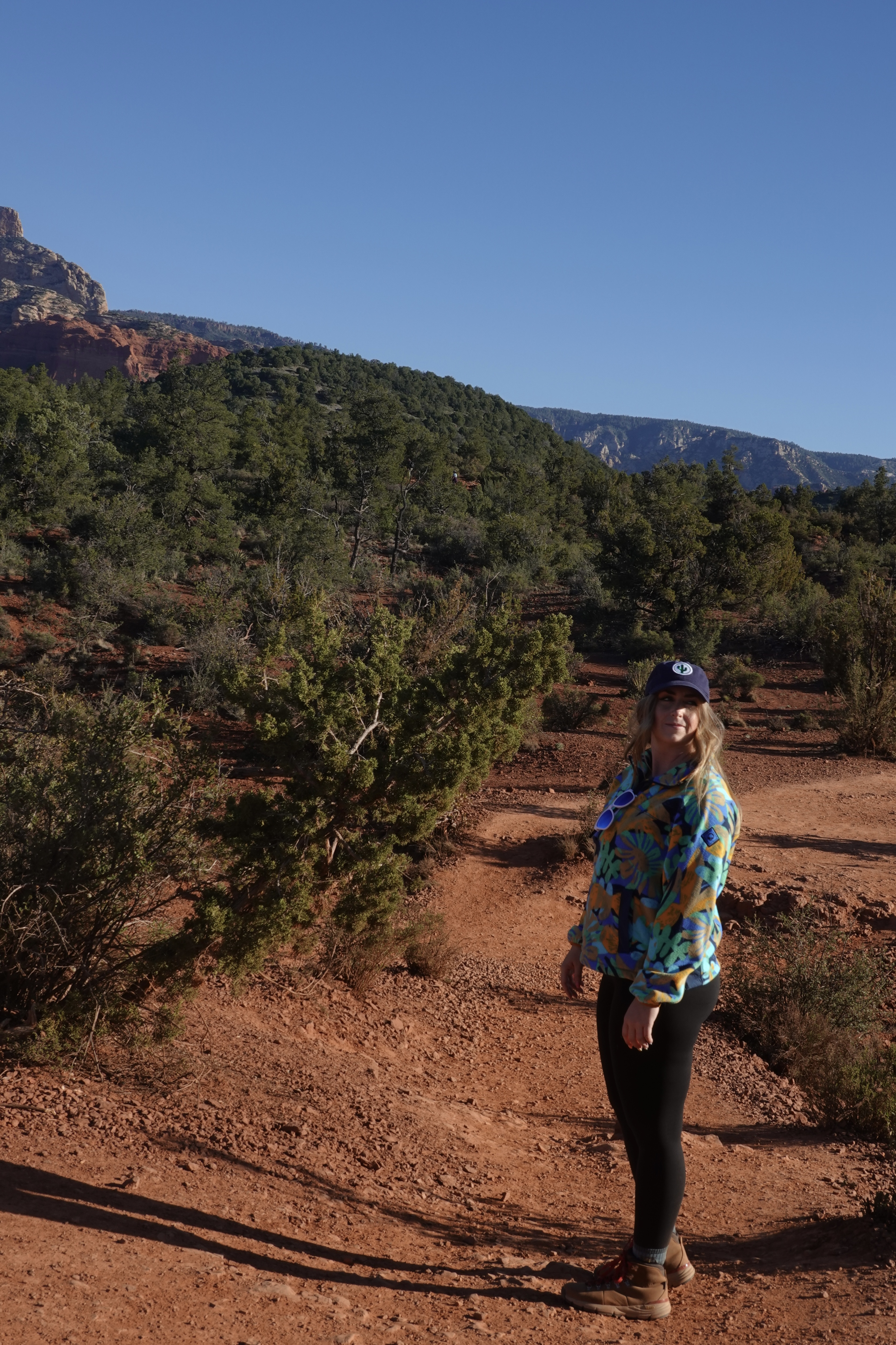 girl hiking in sedona arizona