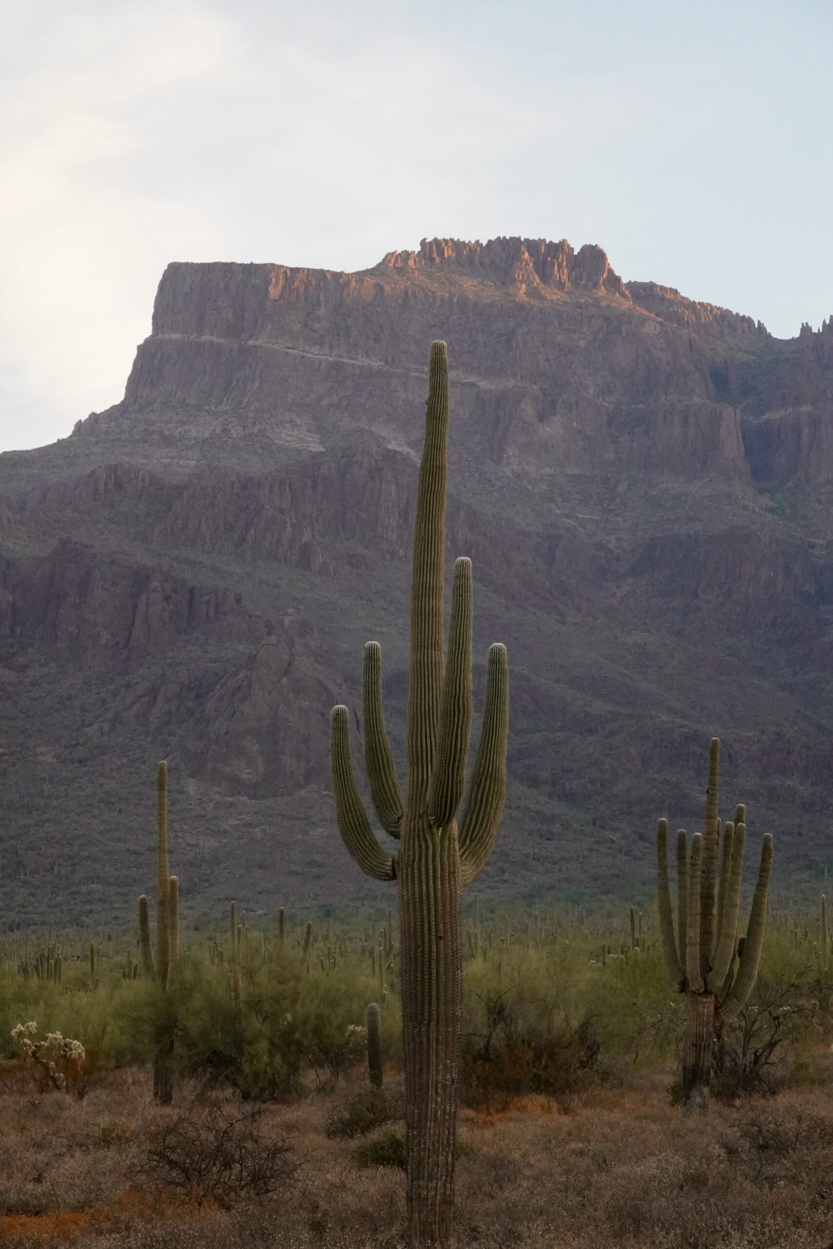 large monolith rock standing up 1,000 ft from the valley