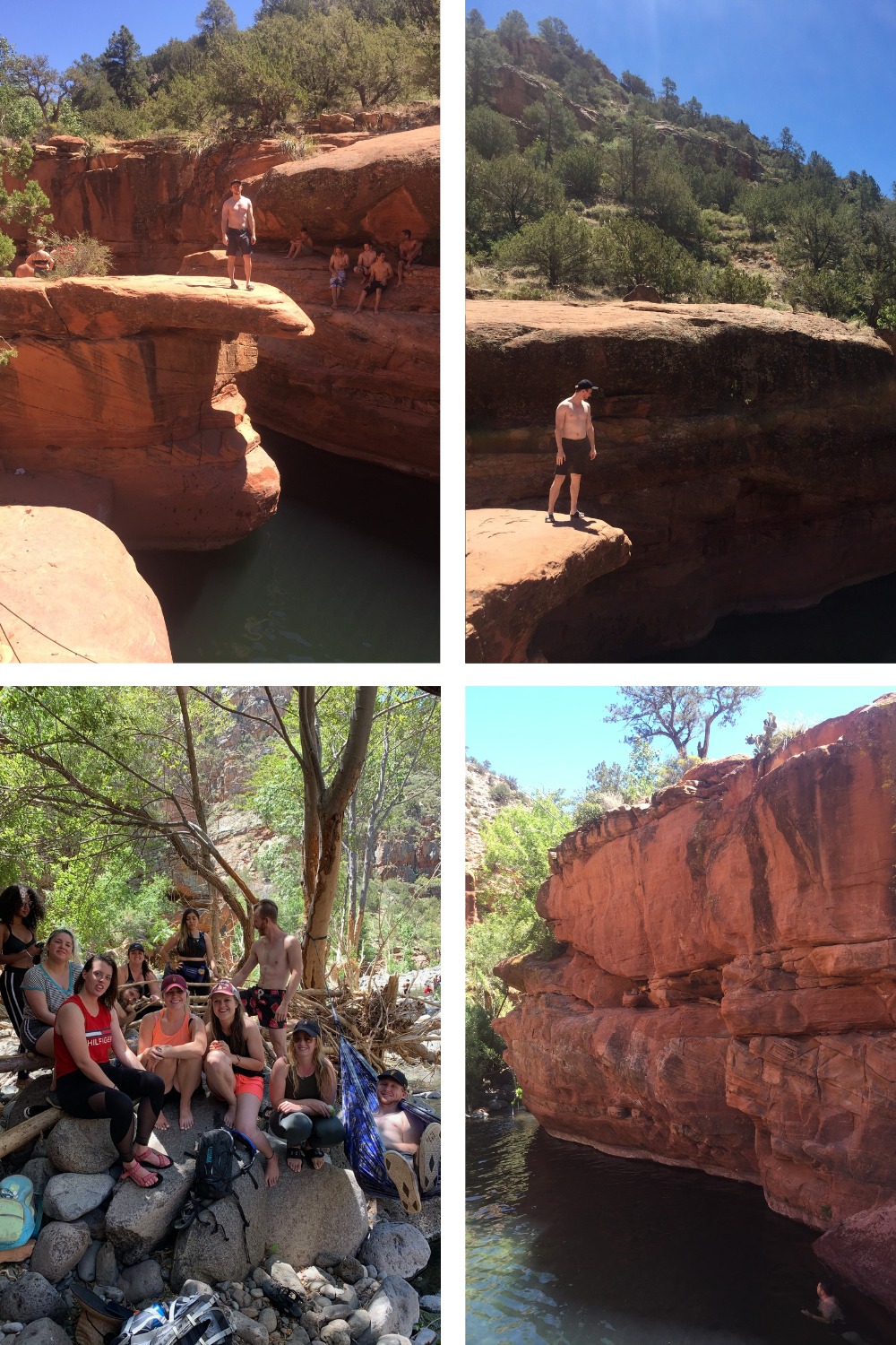 cliff jumping spot in northern arizona near sedona