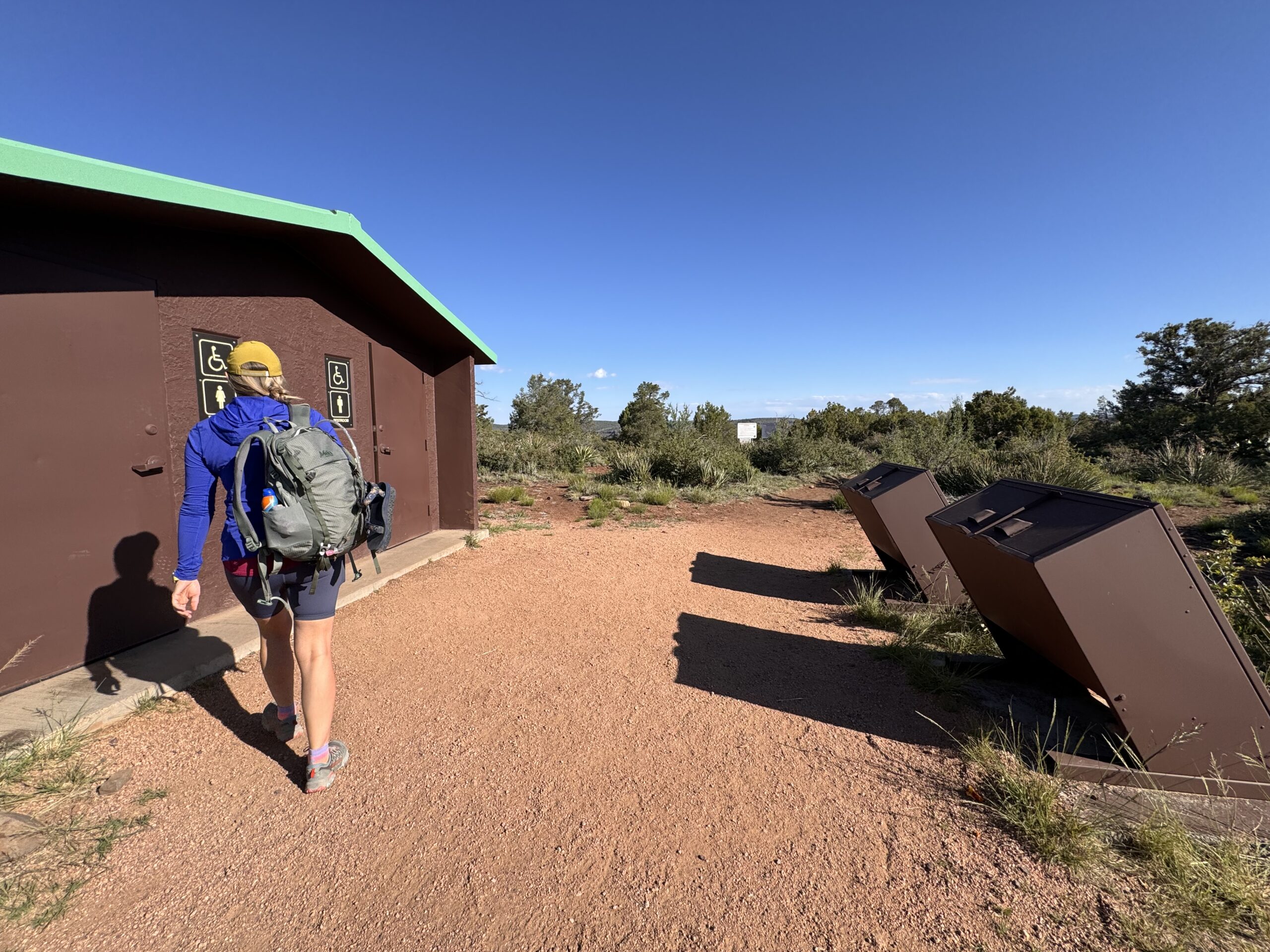 girl hiking the start of bob bear trail