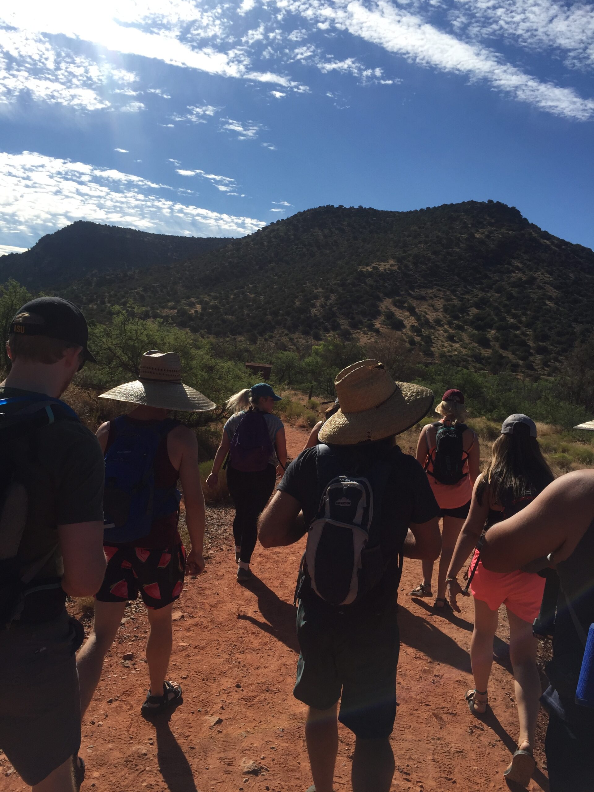 people hiking the bell trail