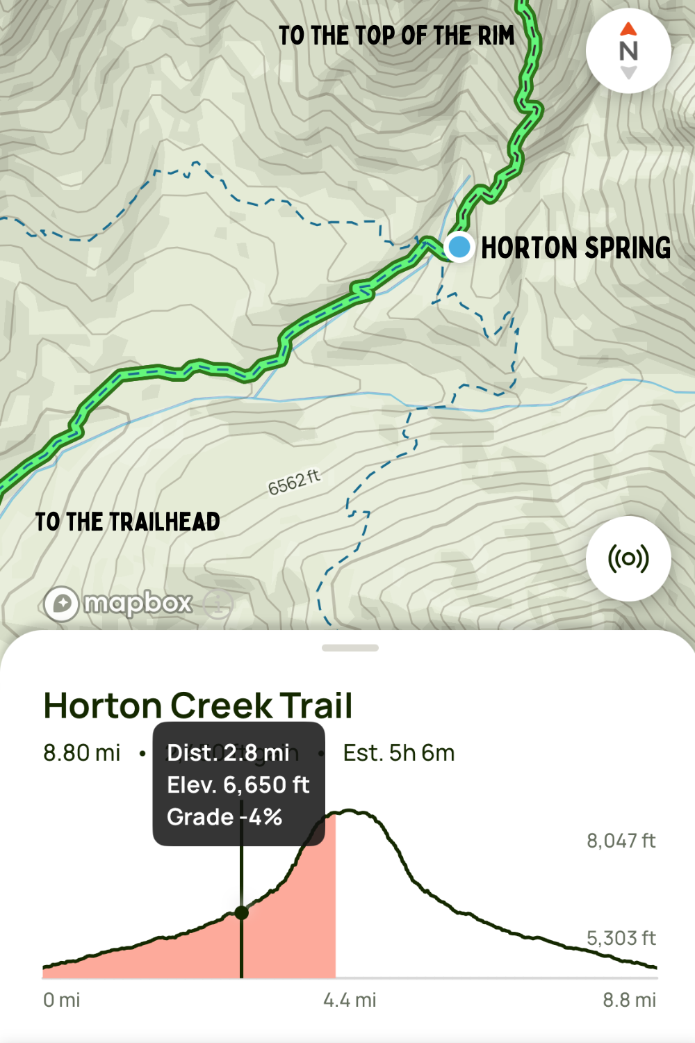 horton springs all trails topo map