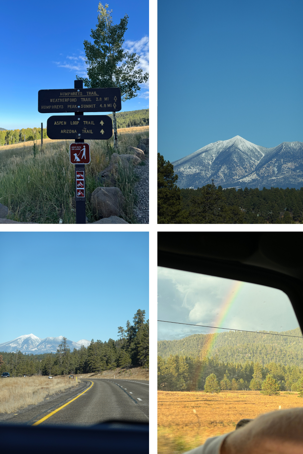 photos of mt humphreys in flagstaff and the drive there