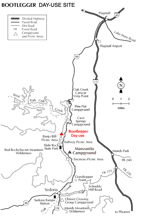 map of sedona recreation sites