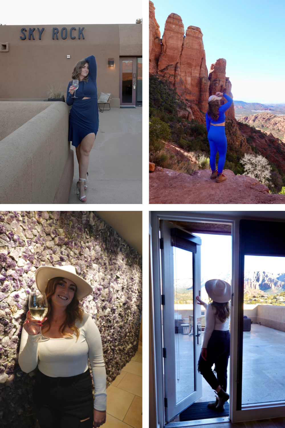 photos of a girl at a hotel in sedona