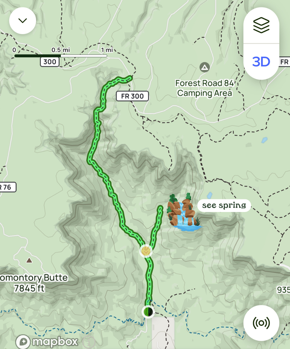 map of see canyon and see spring trail