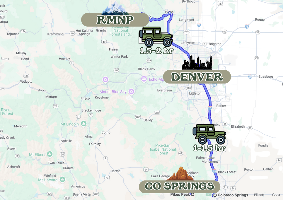 map of visiting denver colorado in winter