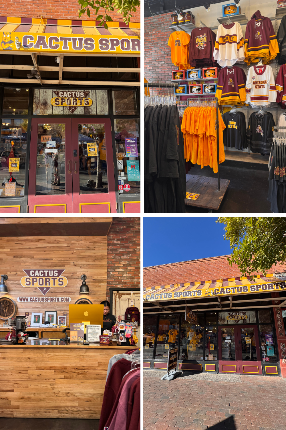 cactus sports, a sporting goods store selling asu shirts in tempe arizona