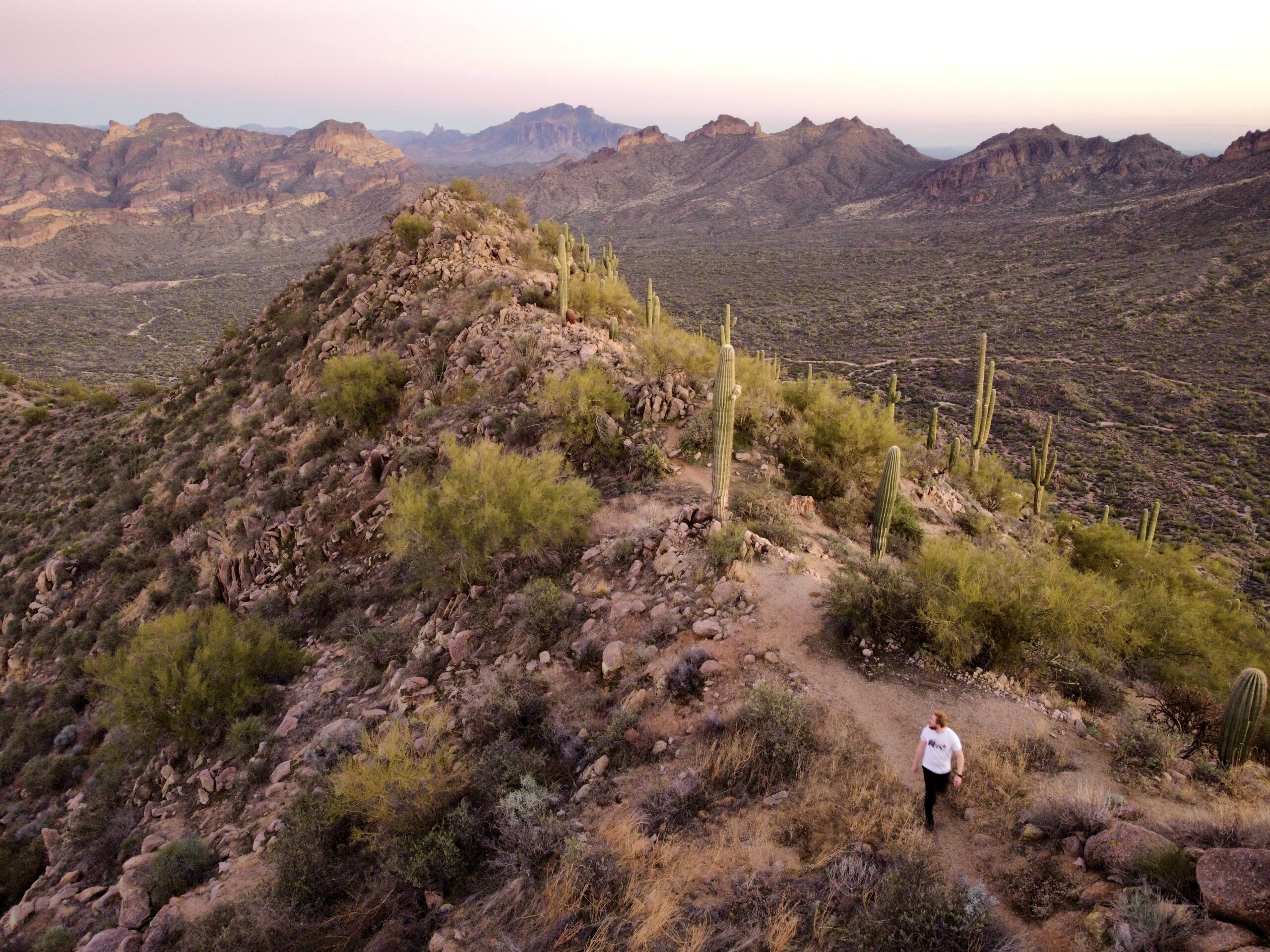 landscape photo of a mountain at sunset in arizona