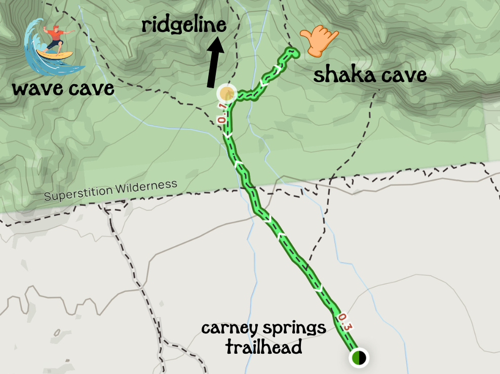 Map of hiking trails near Sedona, Arizona, showing divided highways, paved and dirt roads, forest roads, campgrounds, and picnic areas. West Fork Trail highlighted.