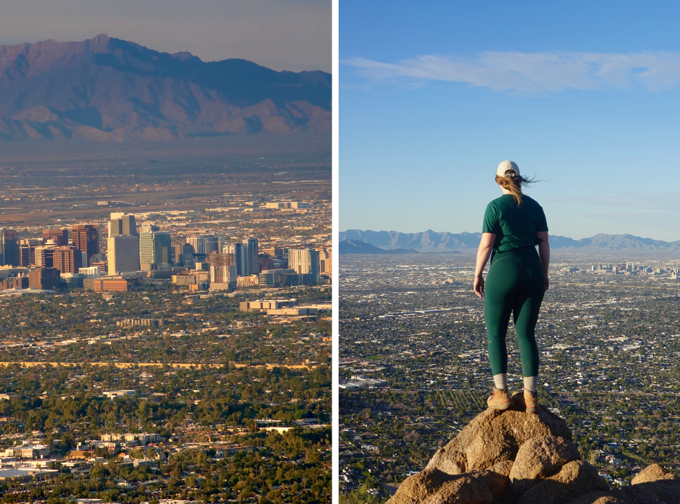 photo of a girl on a summit of camelback mountain