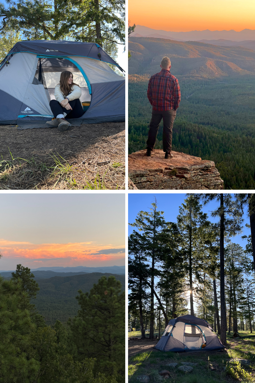 photos of camping, one of the best things to do in payson, on the mogollon rim