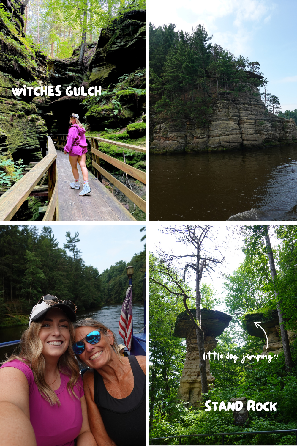 photos of upper dells boat tour