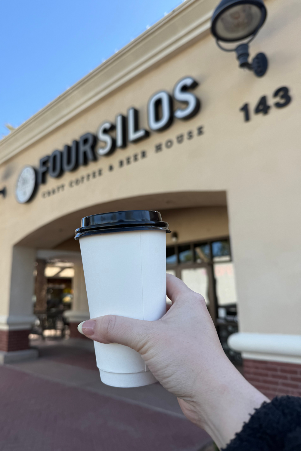 coffee shop named four silos, in gilbert arizona