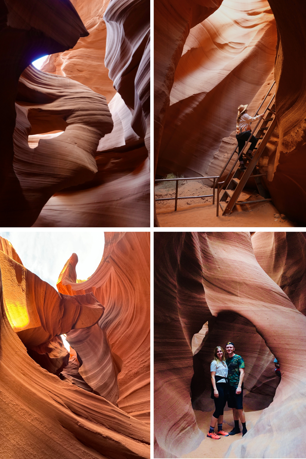 multiple photos of antelope canyon