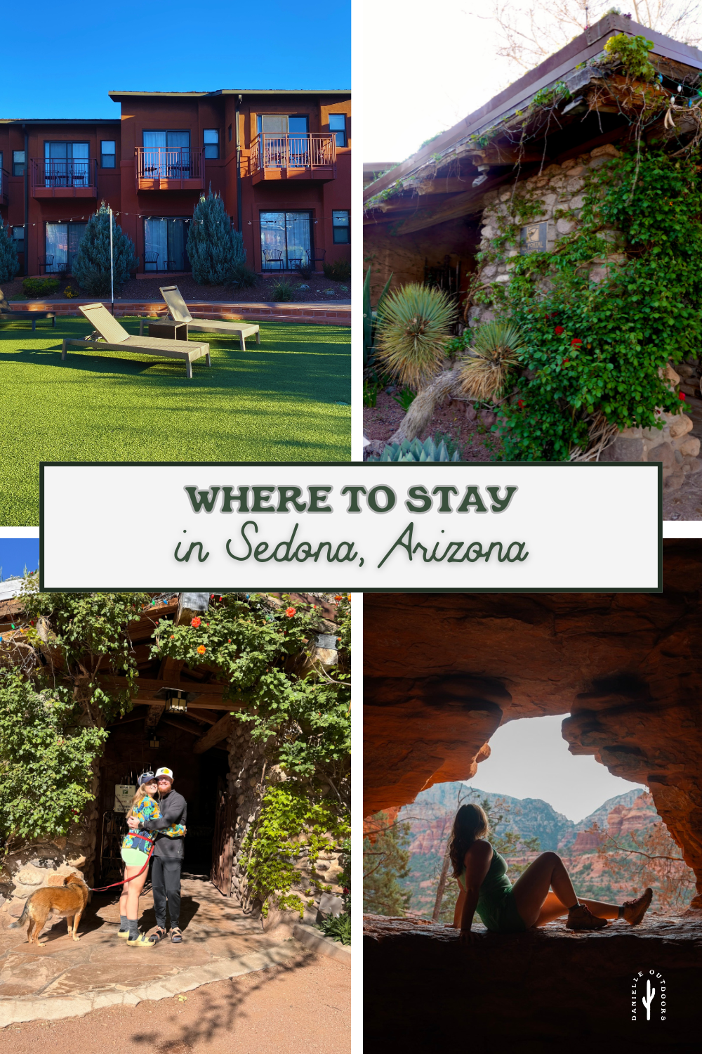 photo of a pinterest pin reading where to stay in sedona, arizona