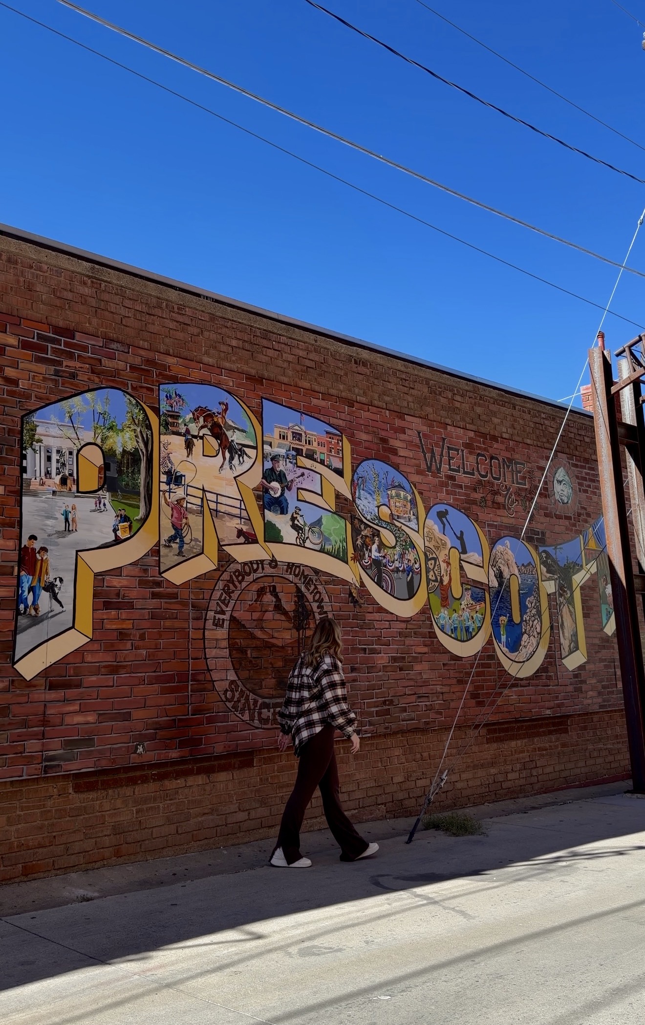 photo of a mural reading prescott, in arizona