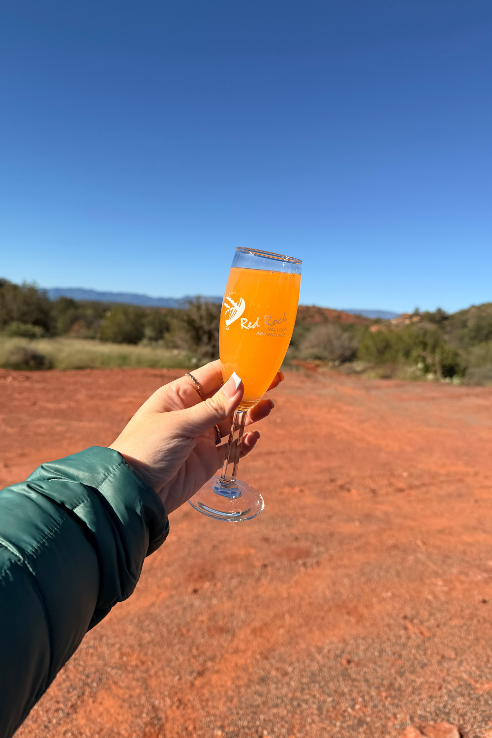 champagne toast in sedona