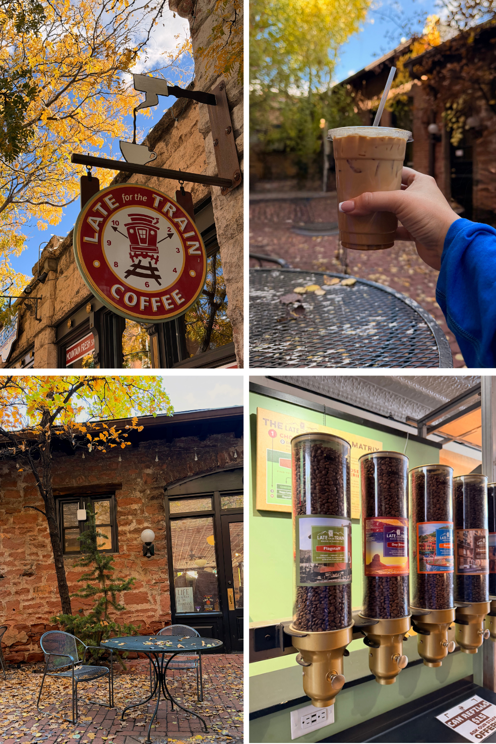 photos of a coffee shop in flagstaff