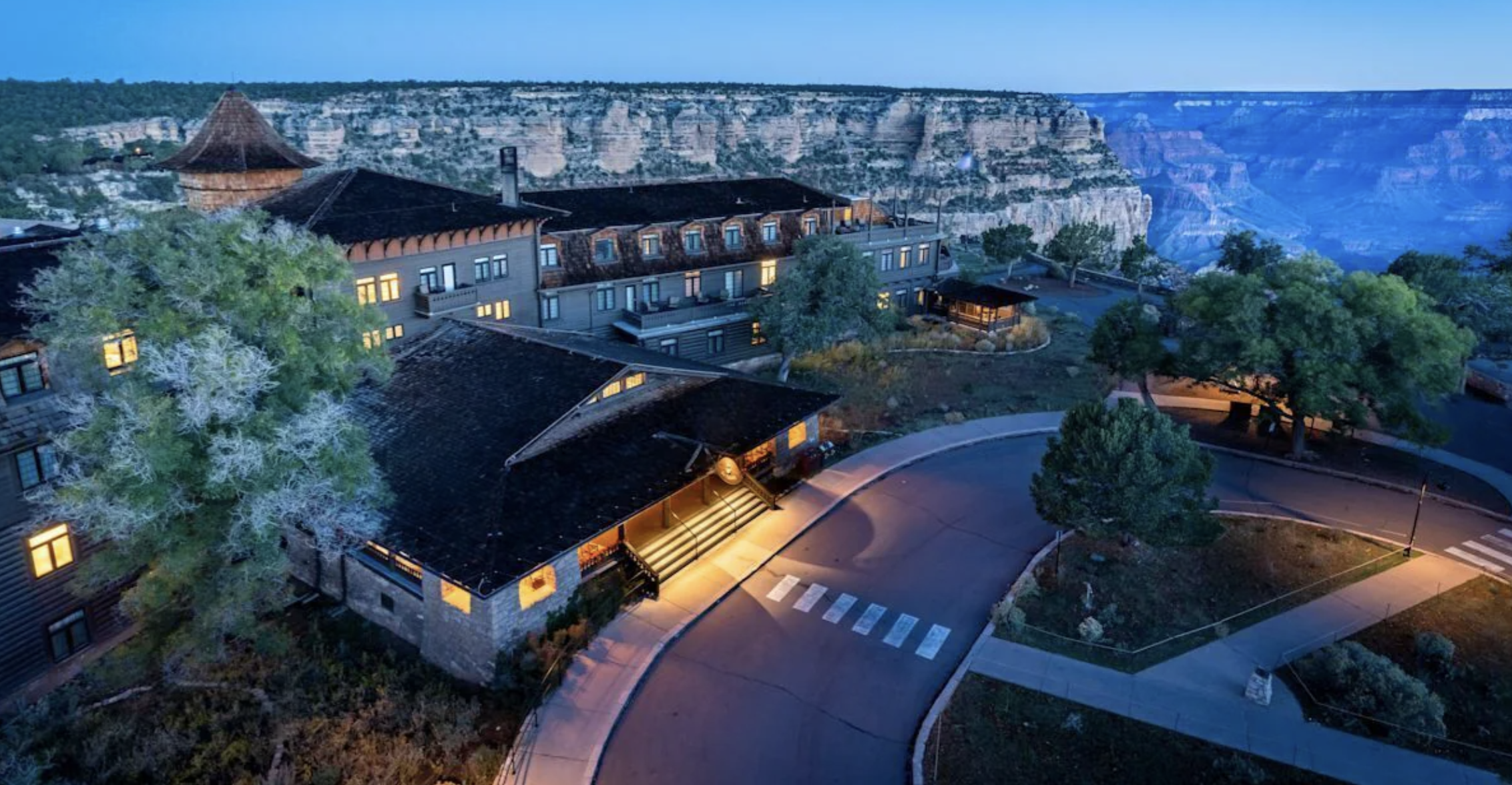 top down view of el tovar hotel