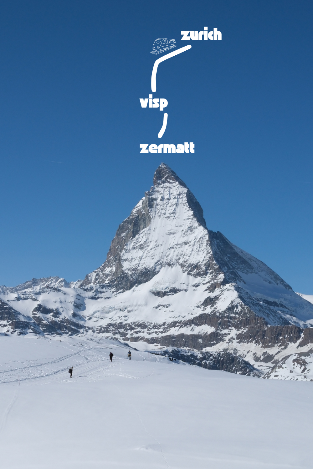 photo of matterhorn and the route to zermatt