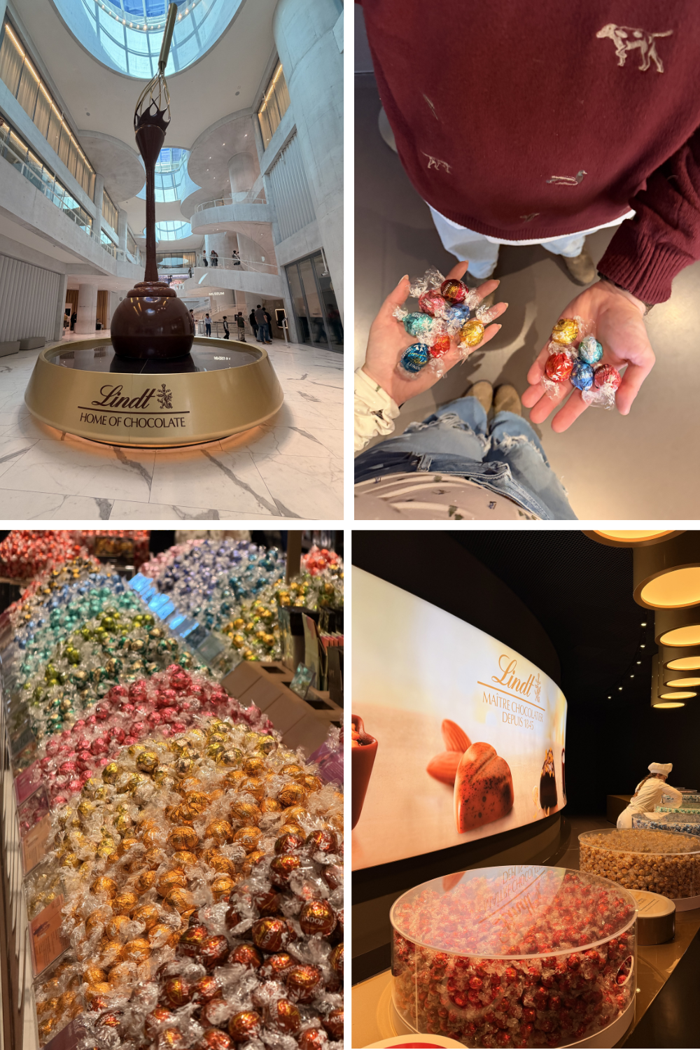 photos of lindt house of chocolate in switzerland