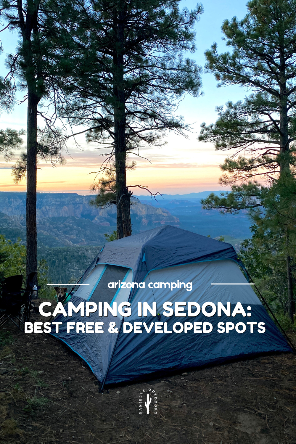 pinterest pin of camping in sedona