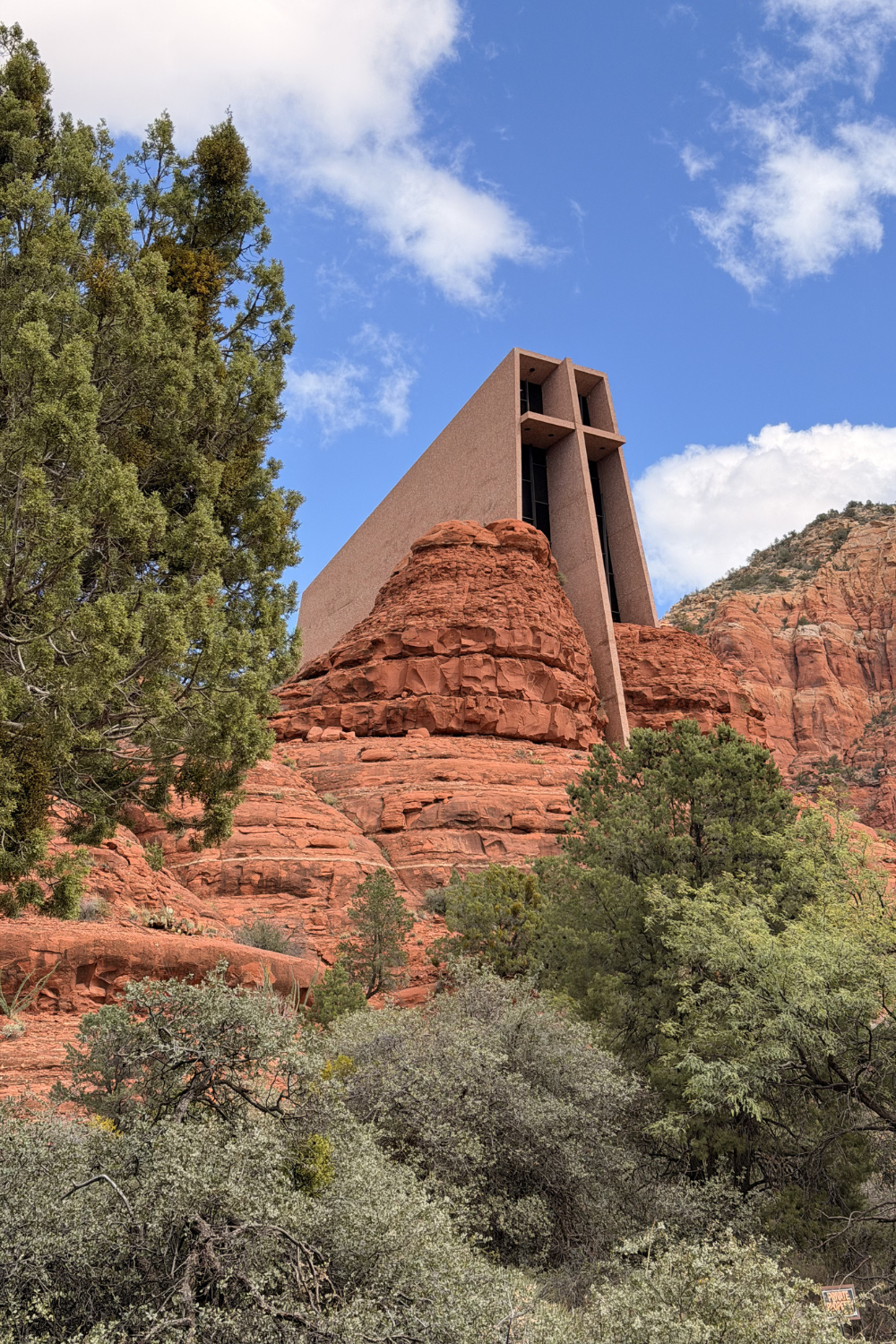 photo of a chapel with a cross on it in sedona arizona