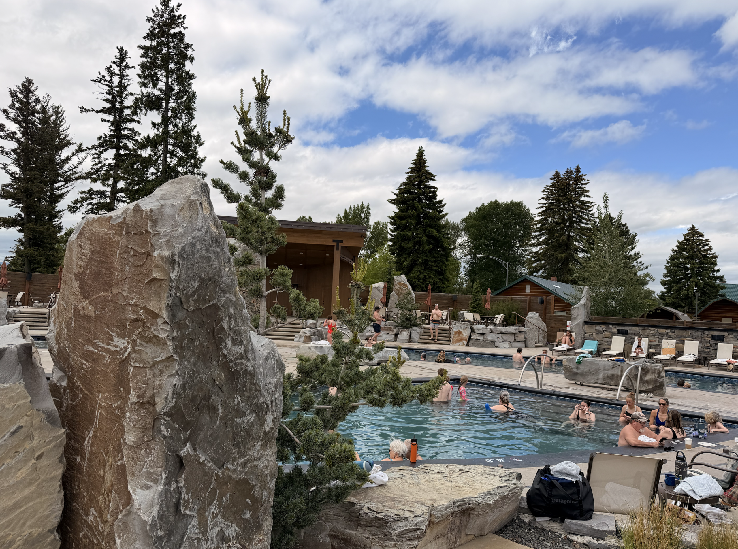 bozeman hot springs on a cloudy day