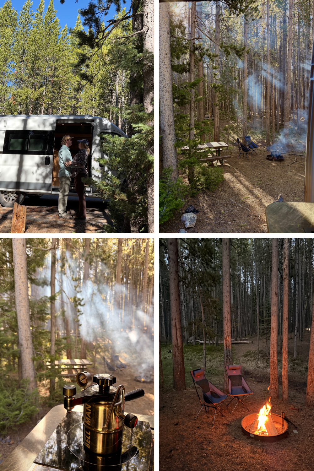 photos of canyon campground in yellowstone