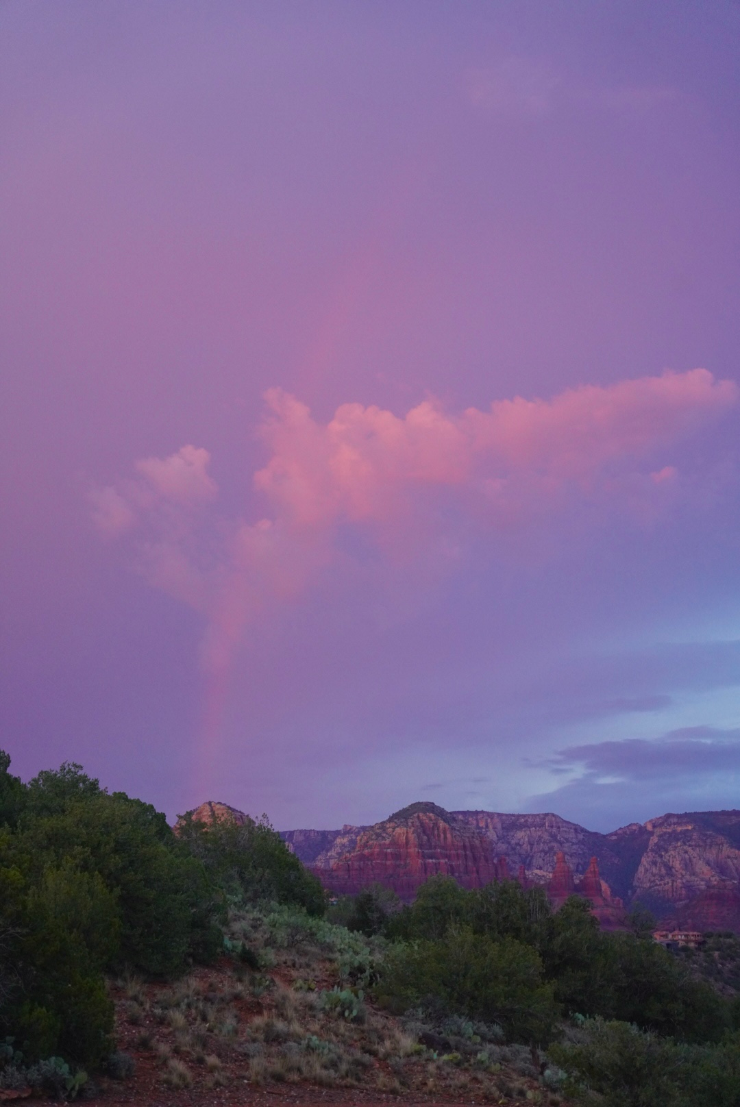 summer sunset in sedona
