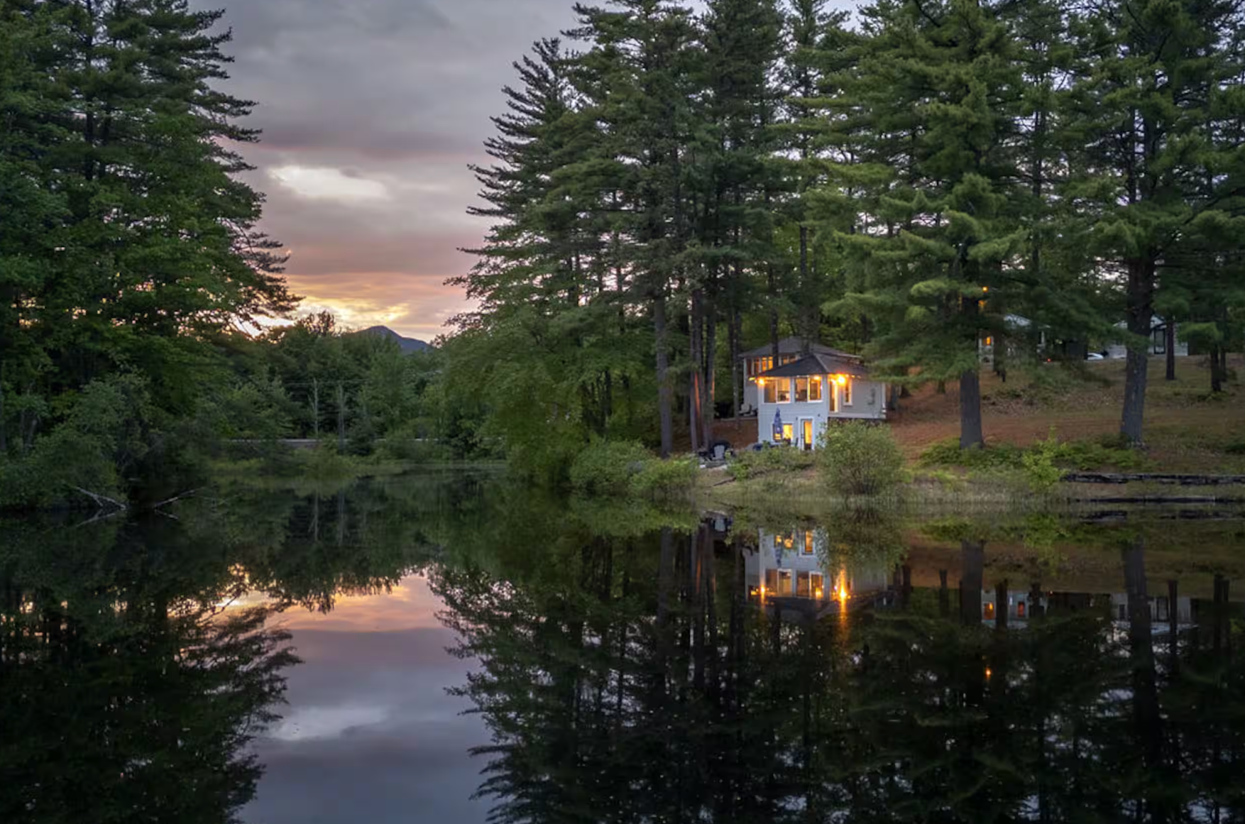 airbnb photo of a cabin in conway, new hampshire