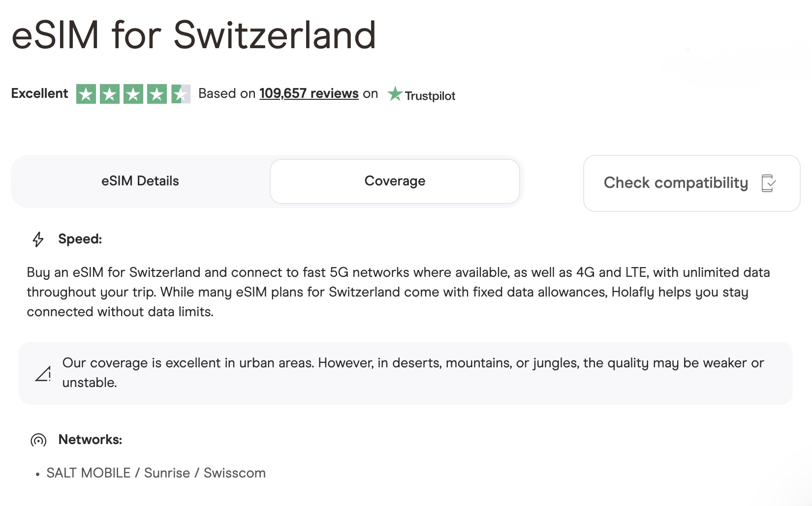 esim for switzerland chart